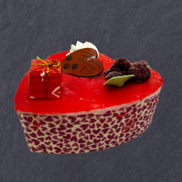 Gâteau cœur framboise
