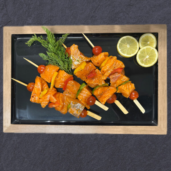 Brochette de saumon tex mex