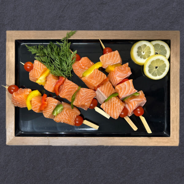 Brochette de saumon nature