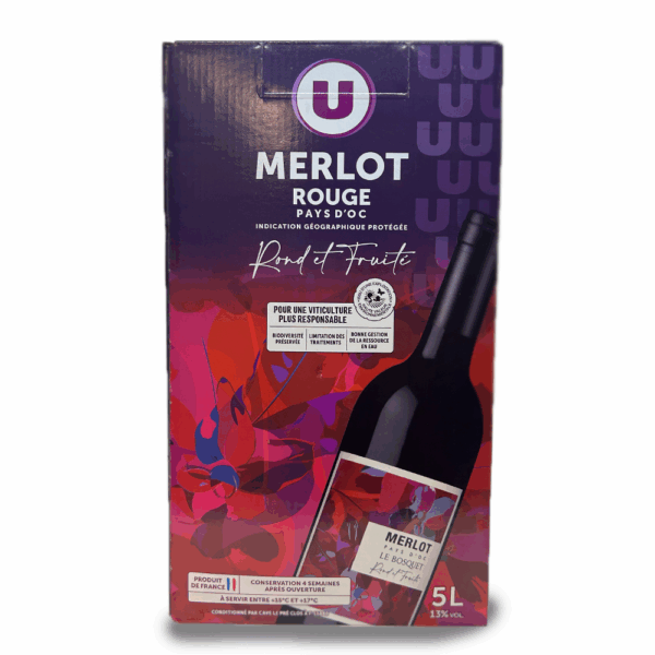 Bag in Box Merlot Rouge Pays d'Oc IGP - 5L