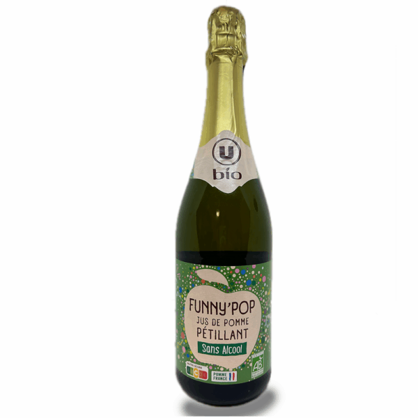 Funny Pop Jus de pomme pétillant sans alcool Bio - 75cl