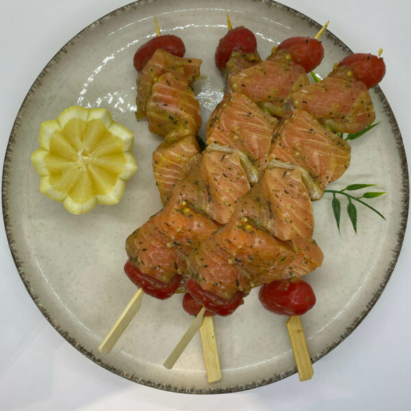 Brochette Saumon thym citron