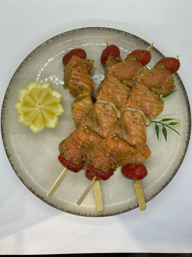 Brochette Saumon thym citron
